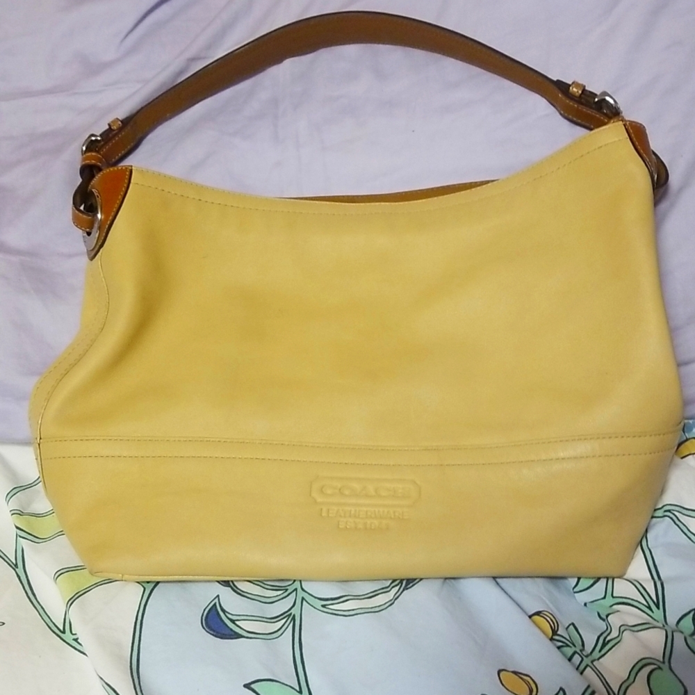 Coach Yellow Leather Women's Bag